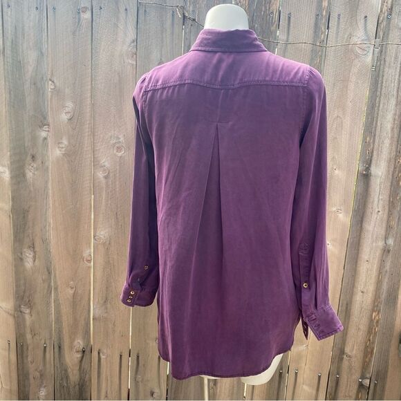 TRUE RELIGION purple silk button down size XS - Picture 11 of 12